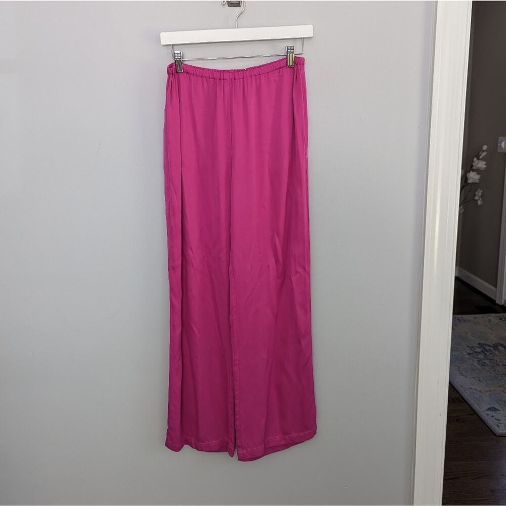 NEW Women's Raquel Allegra Cropped Pheonix Fuchsia Pink Pants Small $345 - Picture 4 of 9